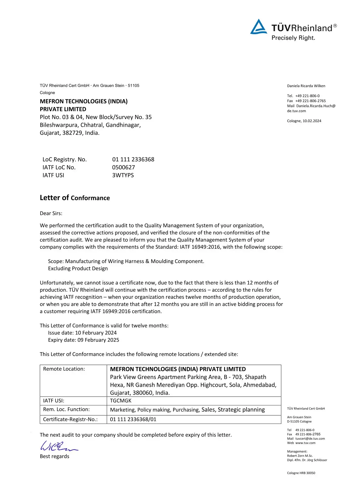 mefron-Certificate