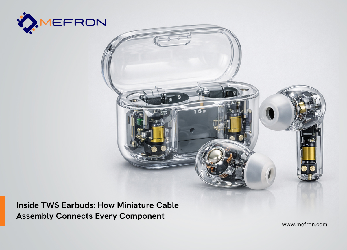 Intricate cable assembly solution inside the TWS